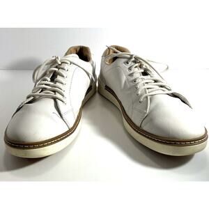 258458 PF50 BANKS MENS SHOE 8 1/2 M WHITE LEATHER GOLF SHOE BY JOHNSTON & MURPHY
